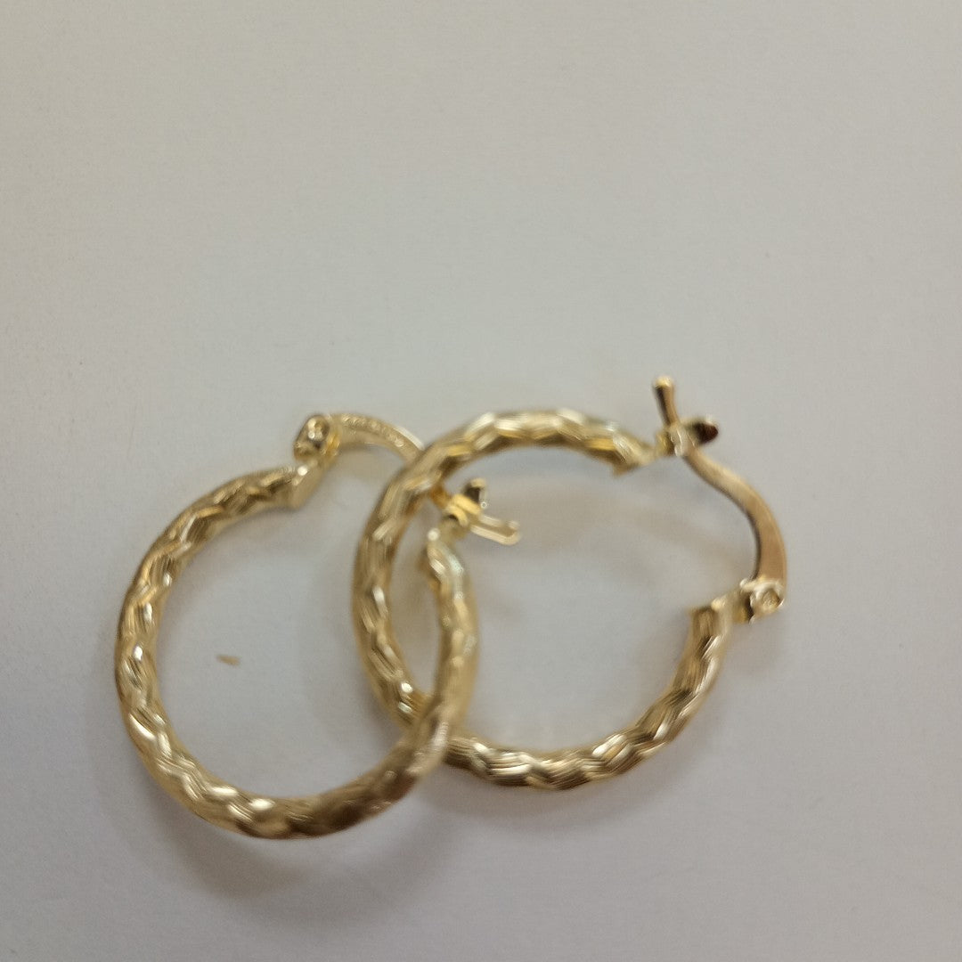 ARETES ARRACADAS LABRADAS 14K 2.1 GR (NUEVO)