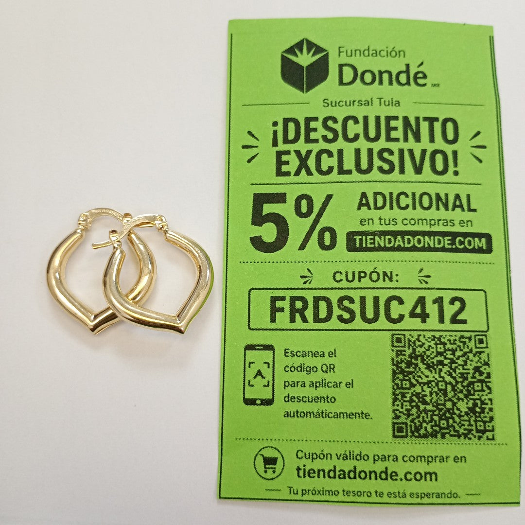 ARETES ARRACADAS 14K 2.1 GR (NUEVO)