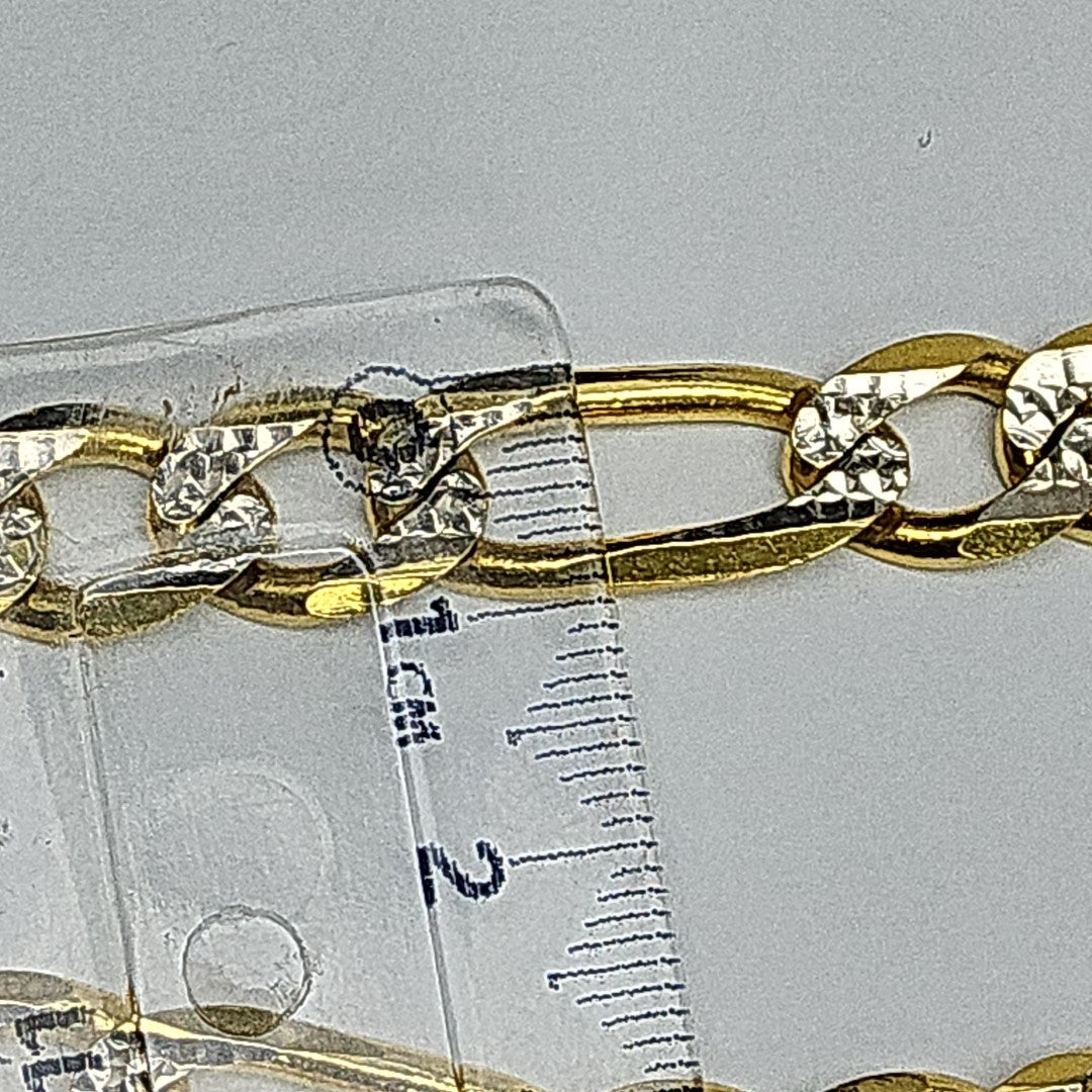 CADENA 3X1 DIAMANTADA 14K 65 CM 87.1 GR (NUEVO)