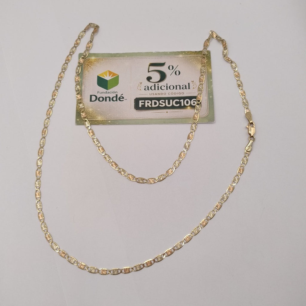 CADENA ORO, ORO COMBINADO 10 K 7 GRMS (SEMINUEVO)