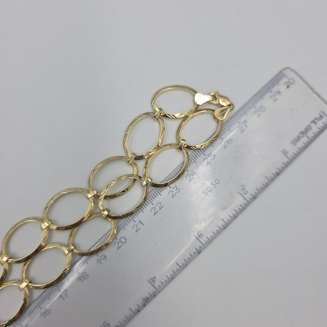 CADENA GARGANTILLA AROS OVALADOS 14K 55 CM 11 GR (NUEVO)