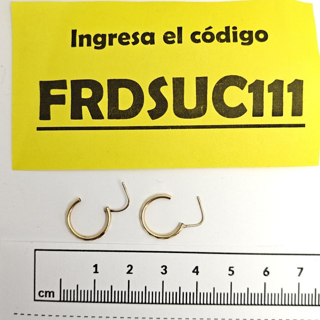 ARRACADAS PAR ORO 14 K 0,80 GRMS (SEMINUEVO)