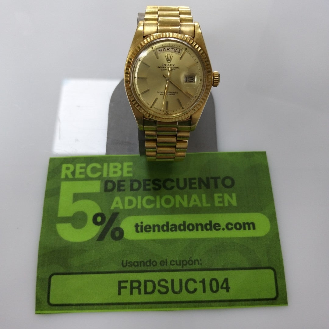 RELOJ CAJA Y PULSO ORO ORO 18 K 118.2 GRMS (SEMINUEVO)