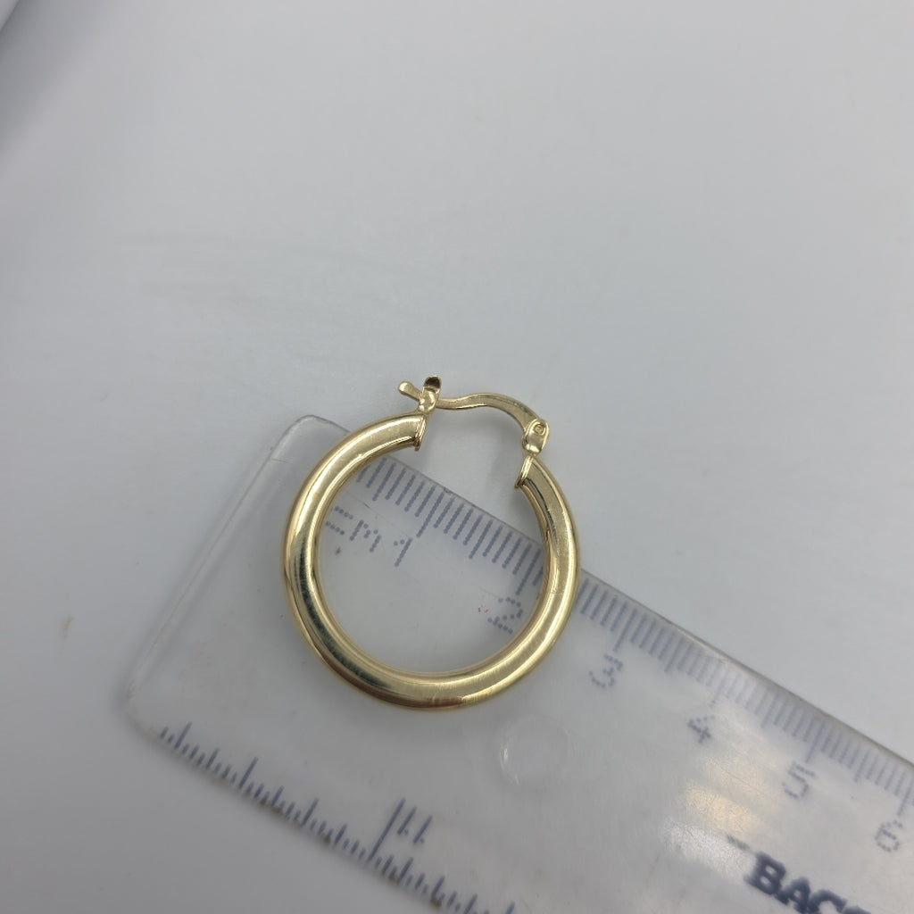ARETES TEJIDO ARRACADA LISA 14K 2.1 GR (NUEVO)