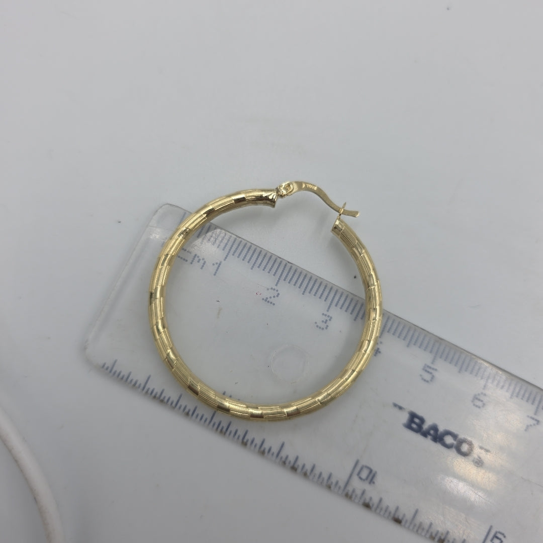 ARETES ARRACADA LABRADA 10K 4 GR (NUEVO)