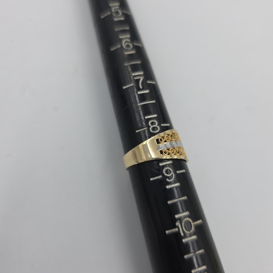 ANILLOS TIPO FILIGRANA 14K TALLA 8.5 3 GR (NUEVO)