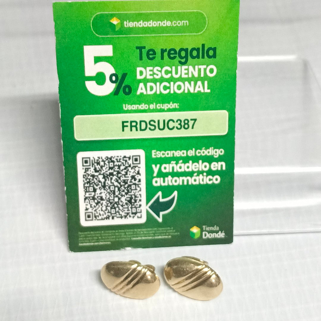 BROQUELES PAR ORO 14 K 0.6 GRMS (SEMINUEVO)