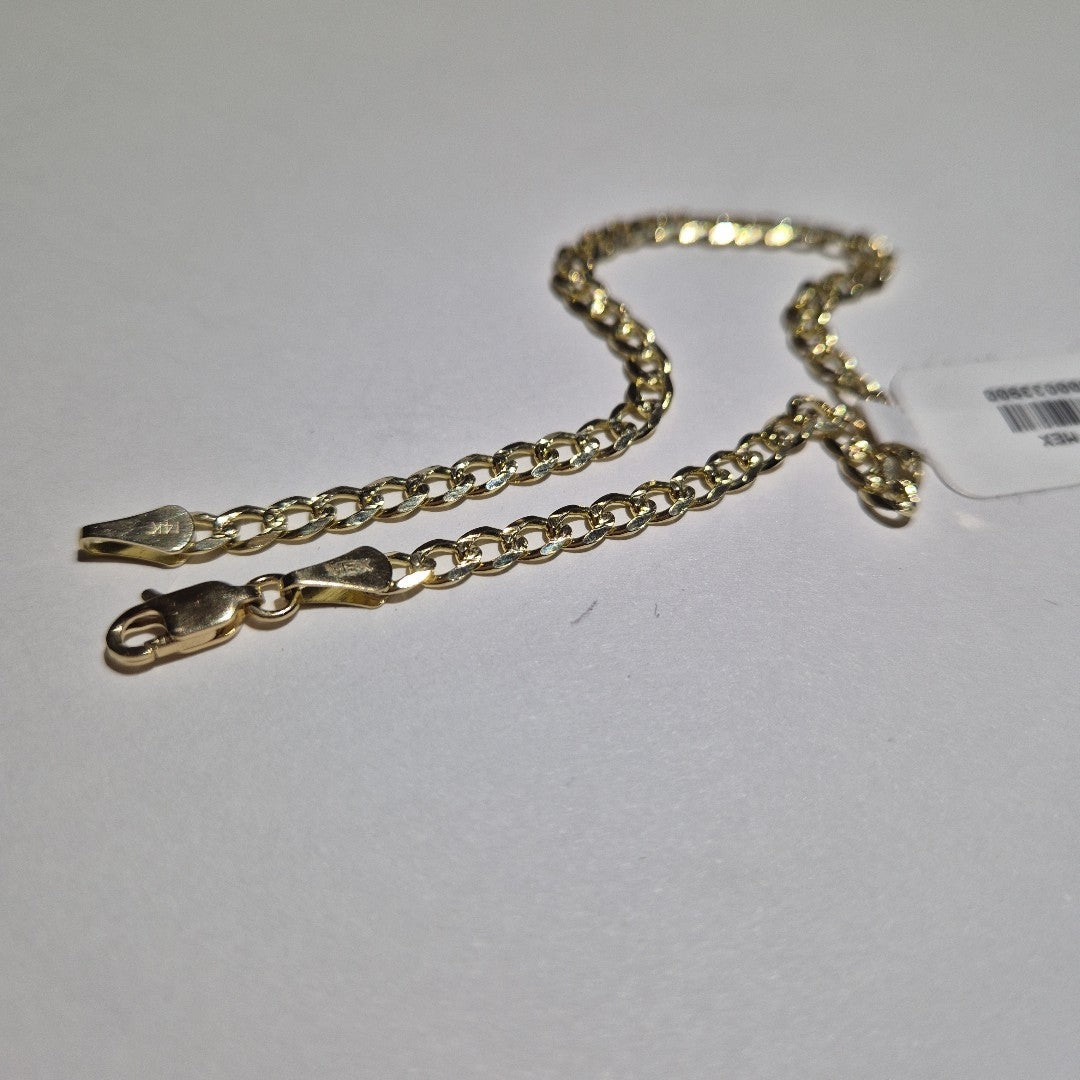 PULSERAS BARBADA ORO 14K 21 CM 5.3 GR (NUEVO)