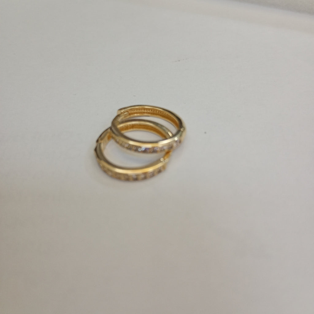 ARETES ARRACADA C CIRCONIAS 14K 1.6 GR (NUEVO)
