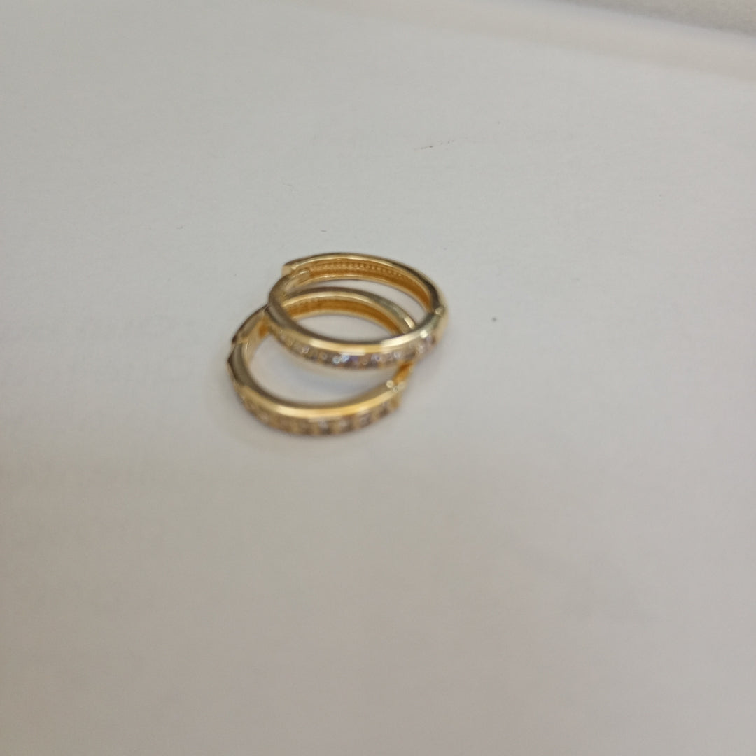 ARETES ARRACADA C CIRCONIAS 14K 1.6 GR (NUEVO)
