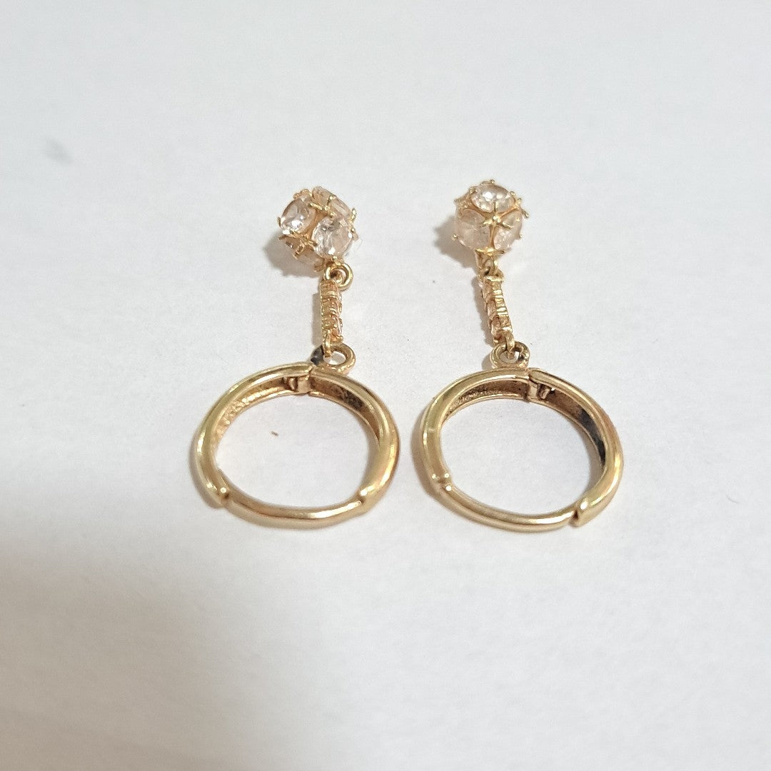 ARETES PAR ORO 14 K 2,10 GRMS (SEMINUEVO)