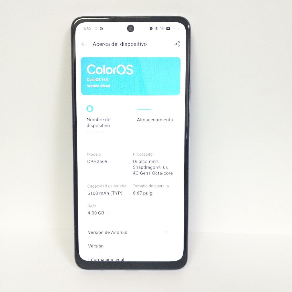 CELULAR OPPO A40 CPH2669 (2024) 256 GB 4 GB RAM (SEMINUEVO)