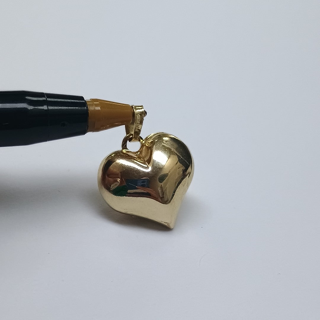 DIJE TEJIDO CORAZON LISO 14K 1.4 GR (NUEVO)