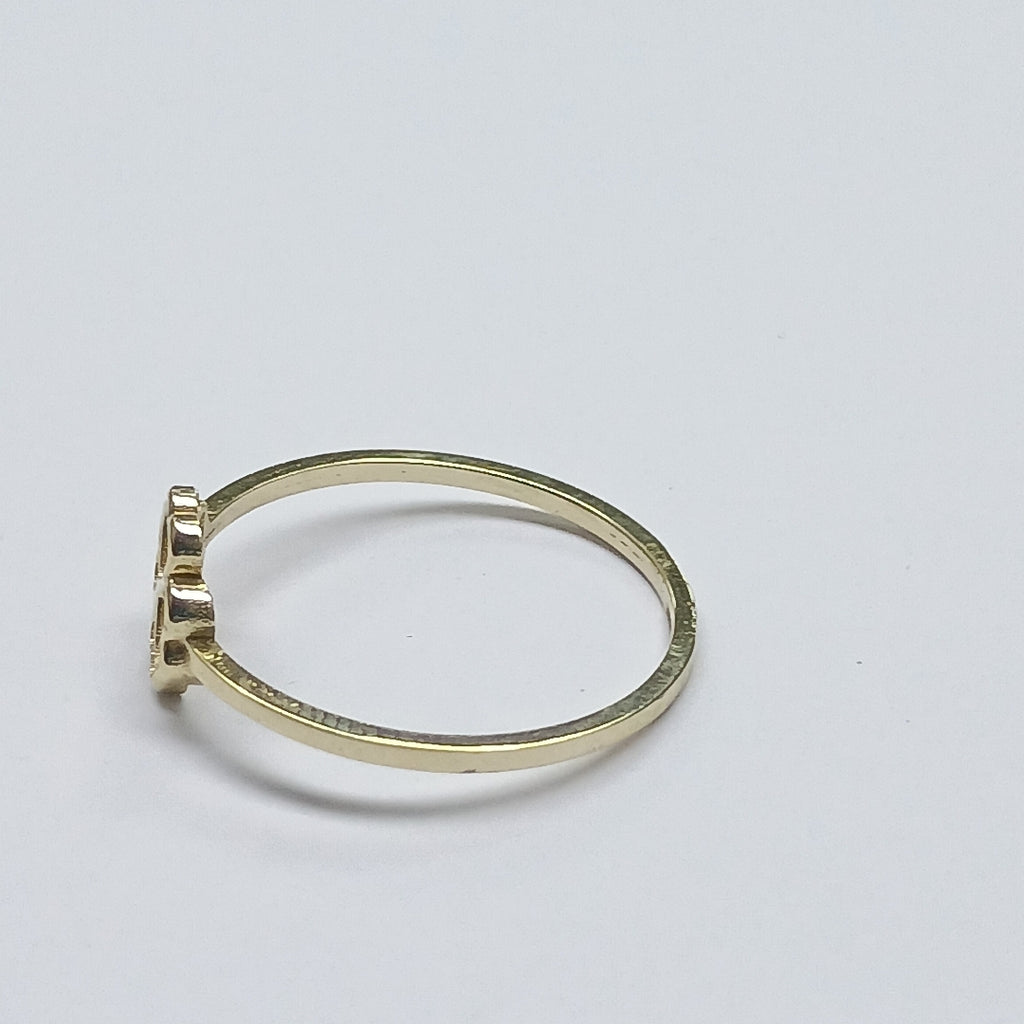 ANILLOS ANILLITO FIG TREBOL 10K TALLA 7 0.8 GR (NUEVO)