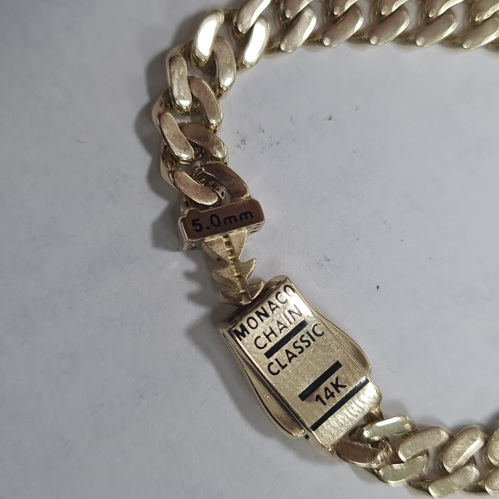 PULSERA MONACO ORO 14K 5.4 (NUEVO)