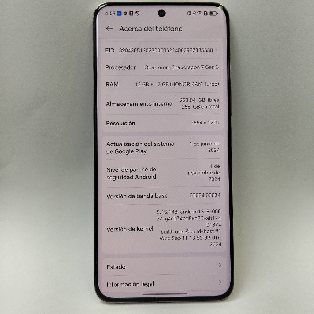 CELULAR HONOR 200 5G ELI-NX9 (2024) 256 GB 12 GB RAM (SEMINUEVO)