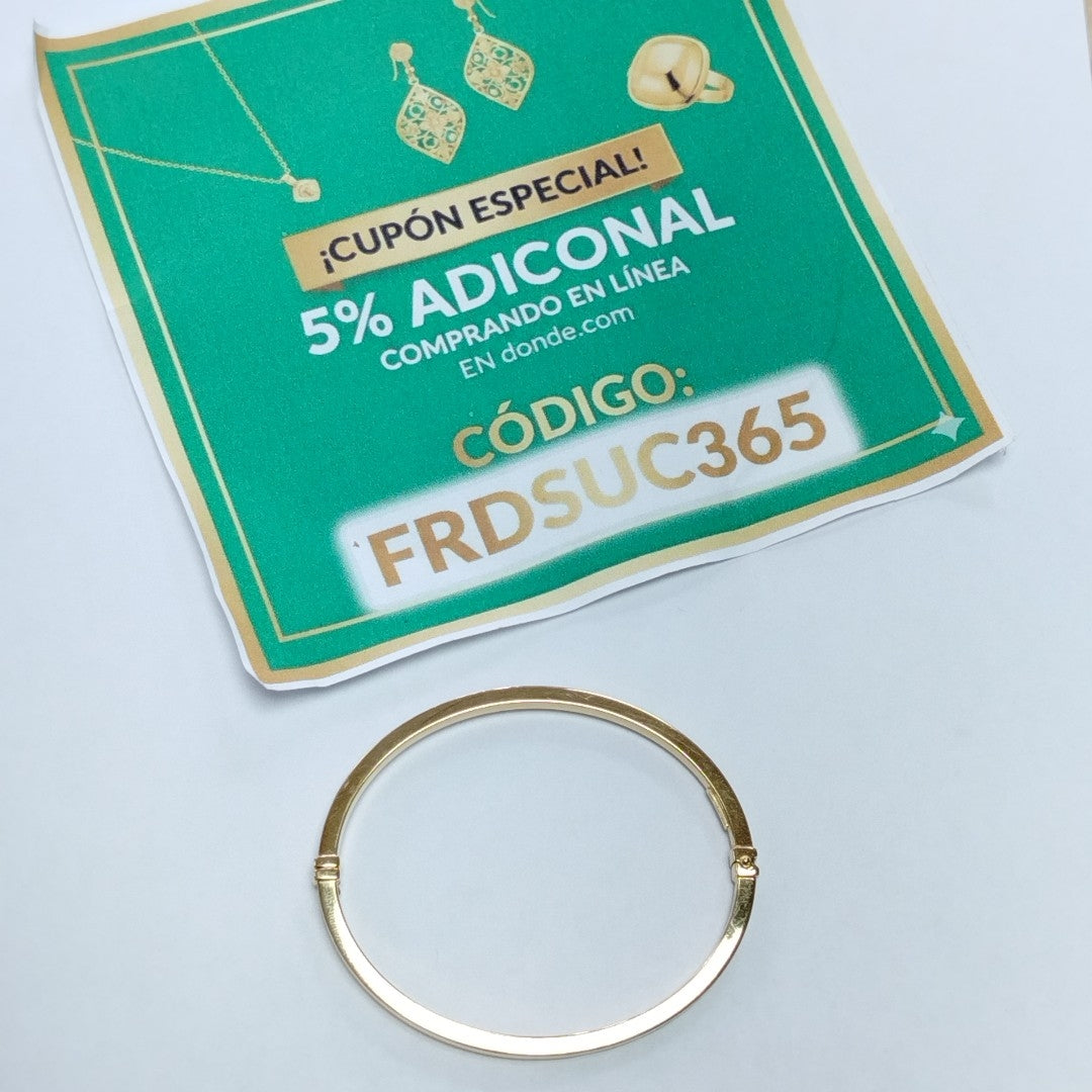 PULSERA RIGIDA ORO 14 K 5,00 GRMS (SEMINUEVO)