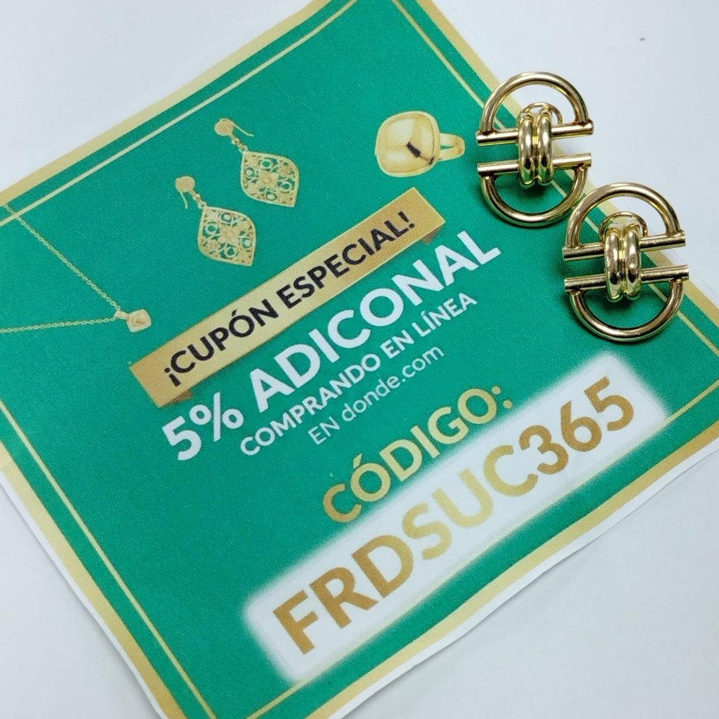 ARETES PAR ORO 14 K 8.2 GRMS (SEMINUEVO)