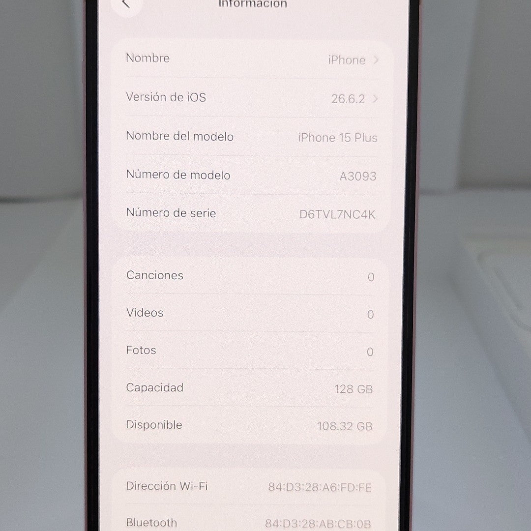 CELULAR APPLE IPHONE 15 PLUS A3093 (2023) 128 GB 6 GB RAM (SEMINUEVO)