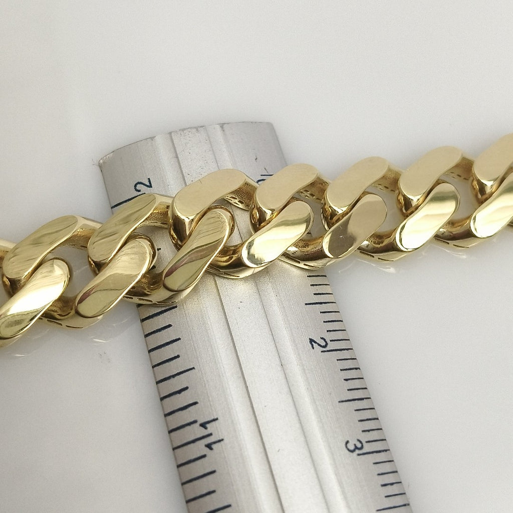 PULSERA CABALLERO MONACO ORO 14K 17.2 (NUEVO)