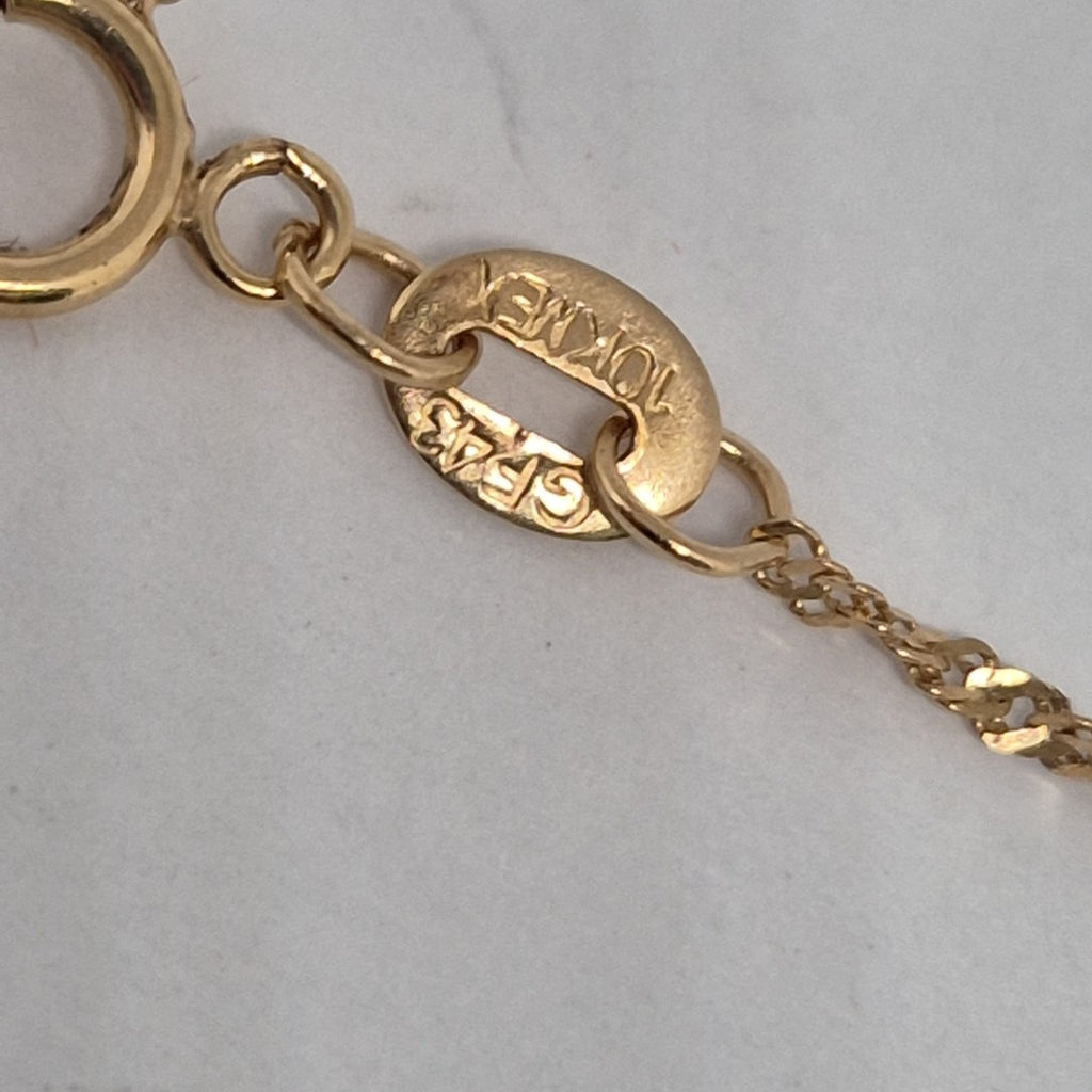 CADENA, MEDALLA RELIGIOSA ORO 10 K 2 GRMS (SEMINUEVO)