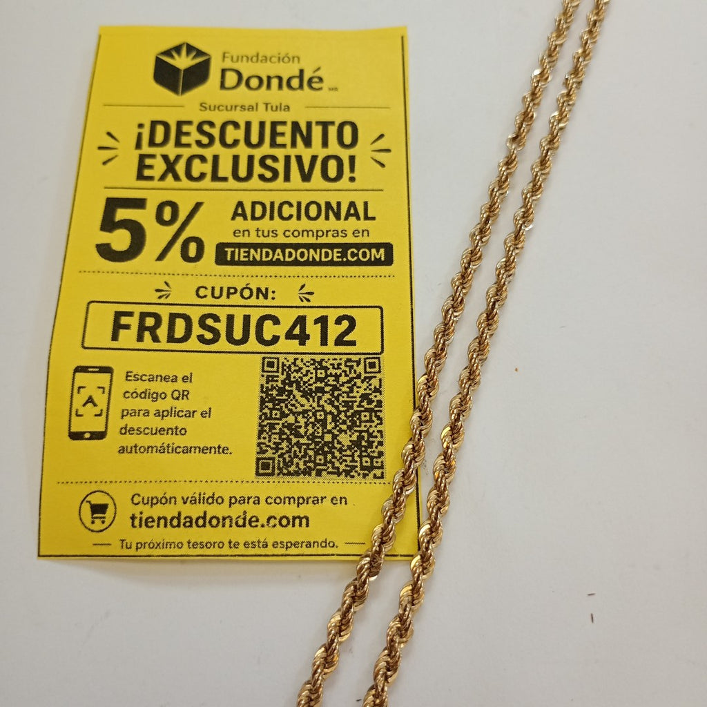 CADENA ORO 14 K 7.1 GRMS (SEMINUEVO)
