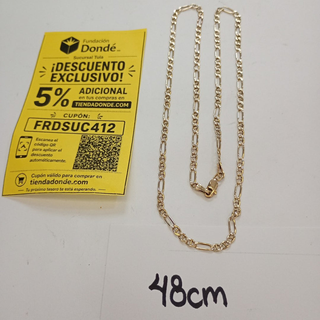 CADENA ORO COMBINADO 10 K 5.3 GRMS (SEMINUEVO)