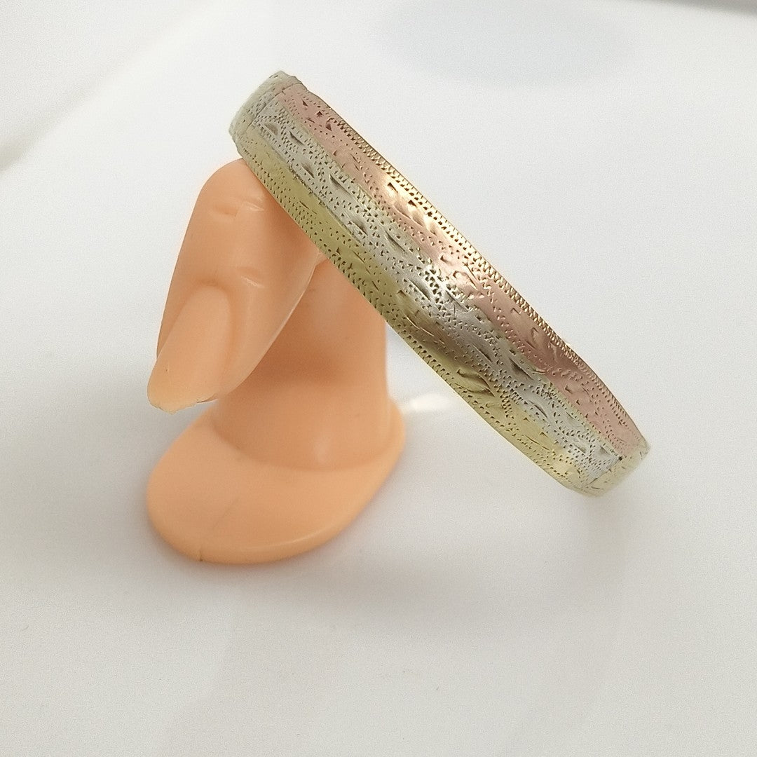PULSERA RIGIDA ORO,ORO COMBINADO 10 K 8,70 GRMS (SEMINUEVO)