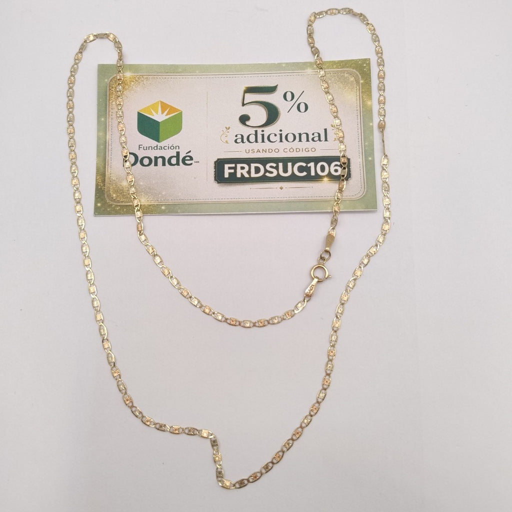 CADENA ORO, ORO COMBINADO 10 K 2.8 GRMS (SEMINUEVO)