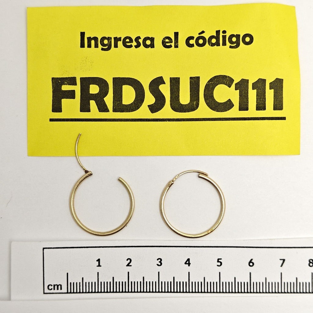 ARRACADAS PAR ORO 14 K 1.4 GRMS (SEMINUEVO)