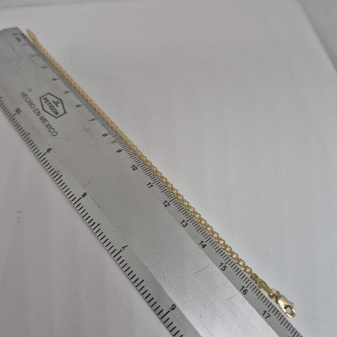 PULSERA TEJIDO CHINO 14K 18 CM 2.4 GR (NUEVO)