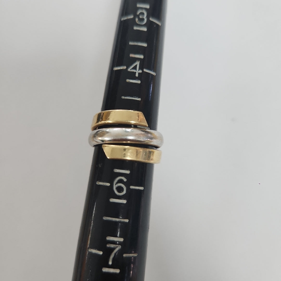 ANILLO ORO COMBINADO 14 K 2,80 GRMS (SEMINUEVO)