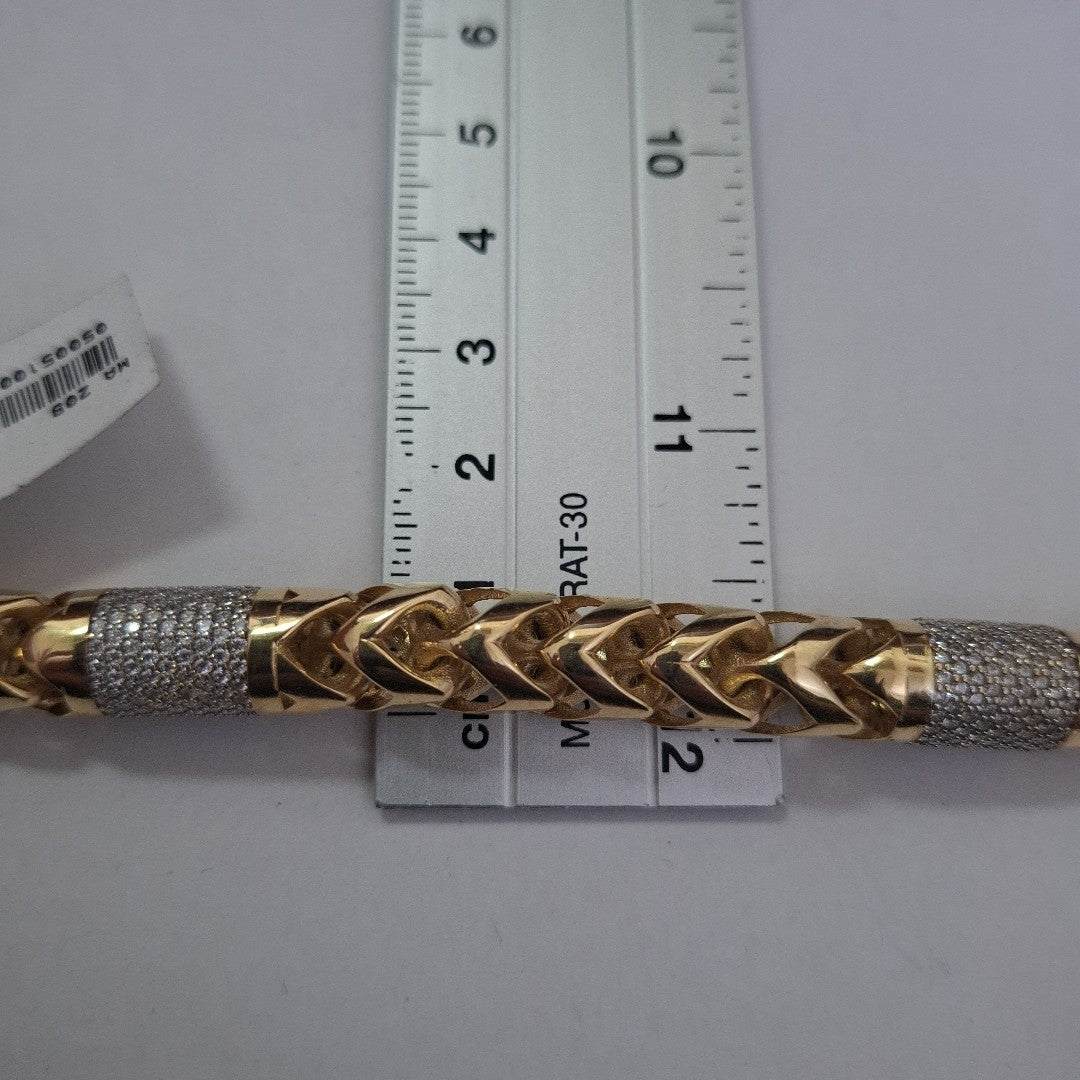 PULSERA CABALLERO MONACO ORO 14K 33.8 (NUEVO)