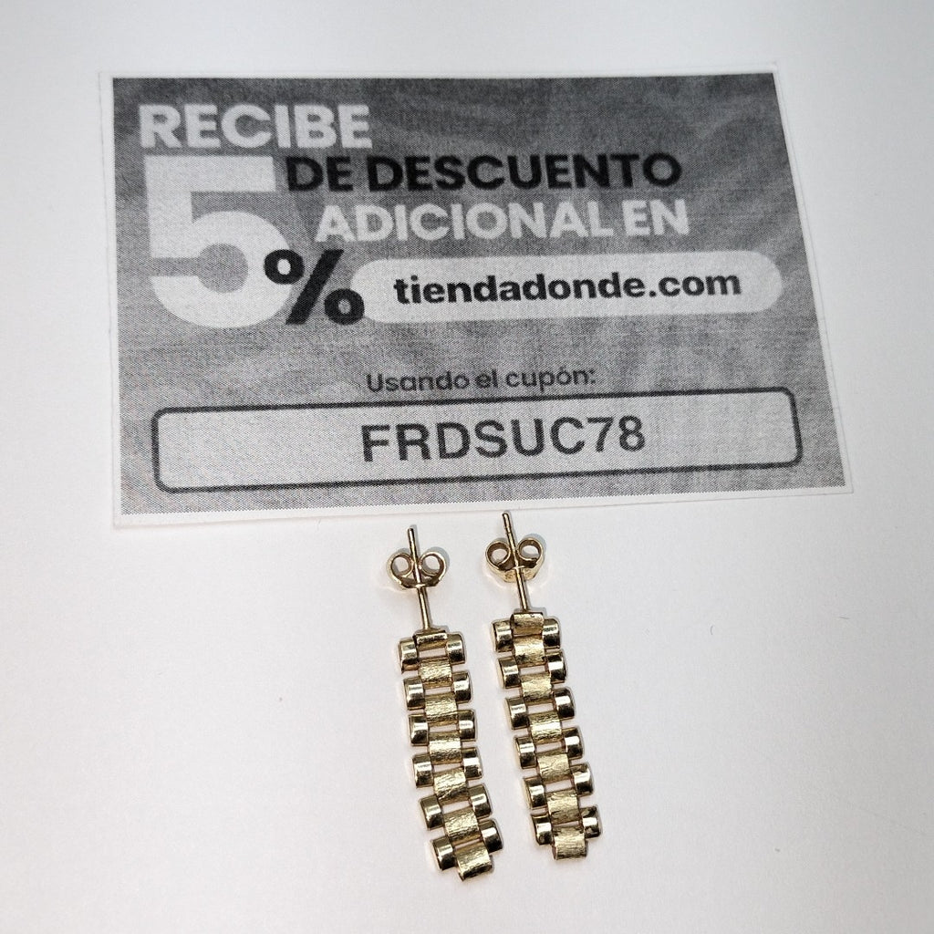 ARETES PAR ORO 14 K 2,60 GRMS (SEMINUEVO)