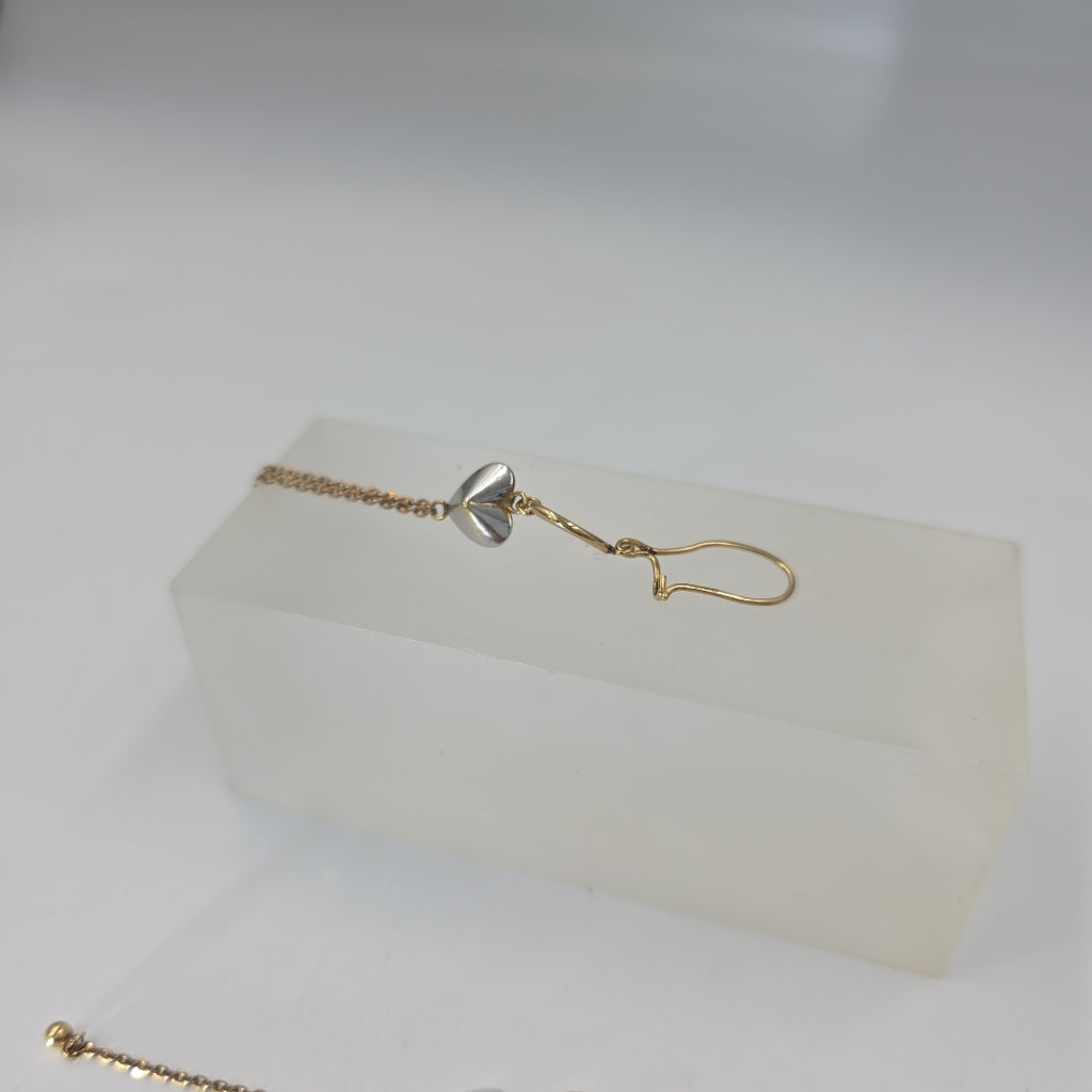 ARETES PAR ORO, ORO COMBINADO 10 K 1.8 GRMS (SEMINUEVO)