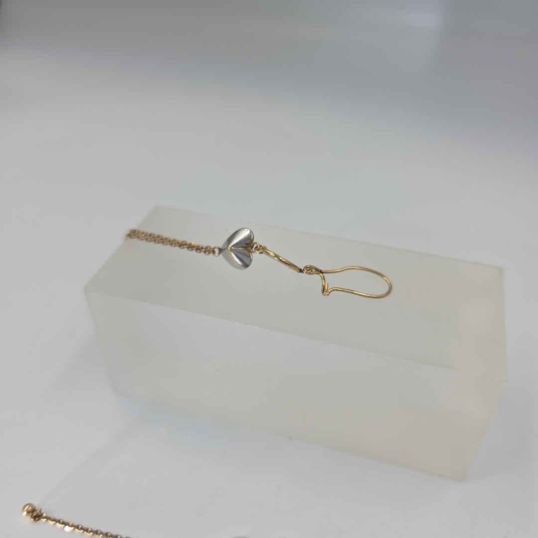 ARETES PAR ORO, ORO COMBINADO 10 K 1.8 GRMS (SEMINUEVO)