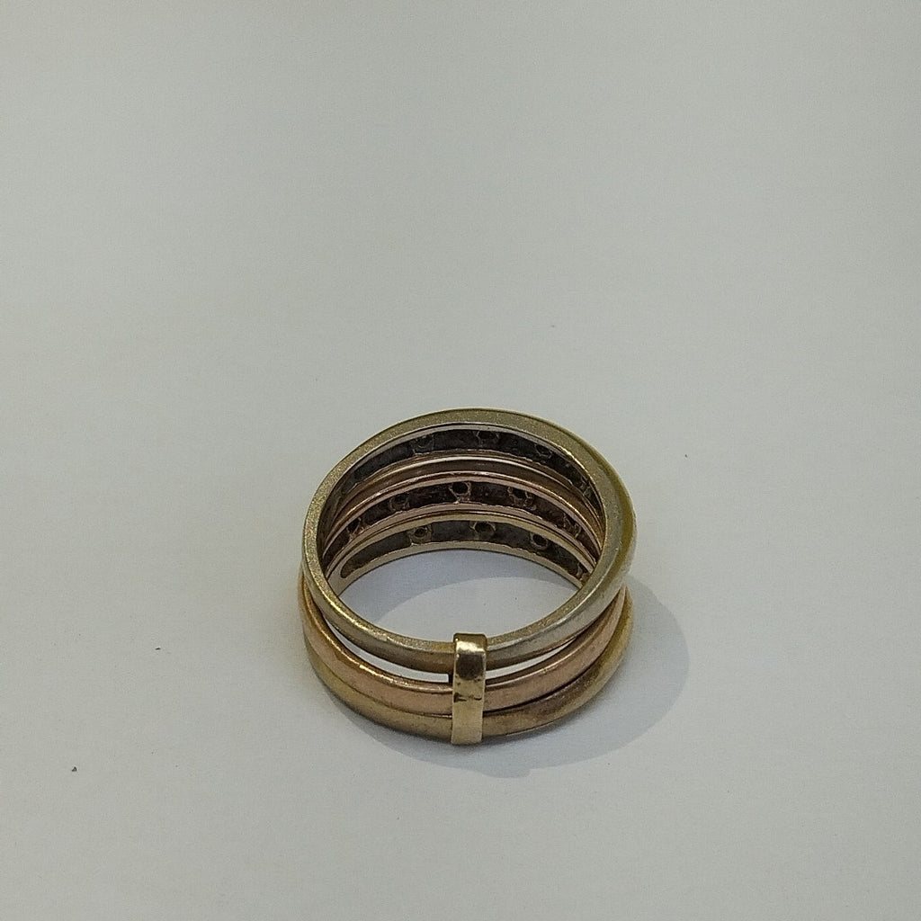 ANILLO ORO COMBINADO 14 K 8.3 GRMS (SEMINUEVO)