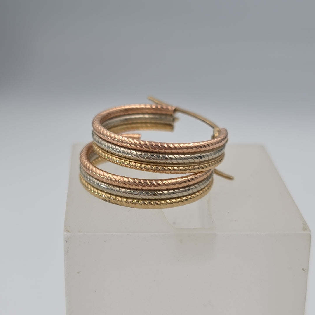 ARRACADAS PAR ORO COMBINADO 10 K 2,50 GRMS (SEMINUEVO)