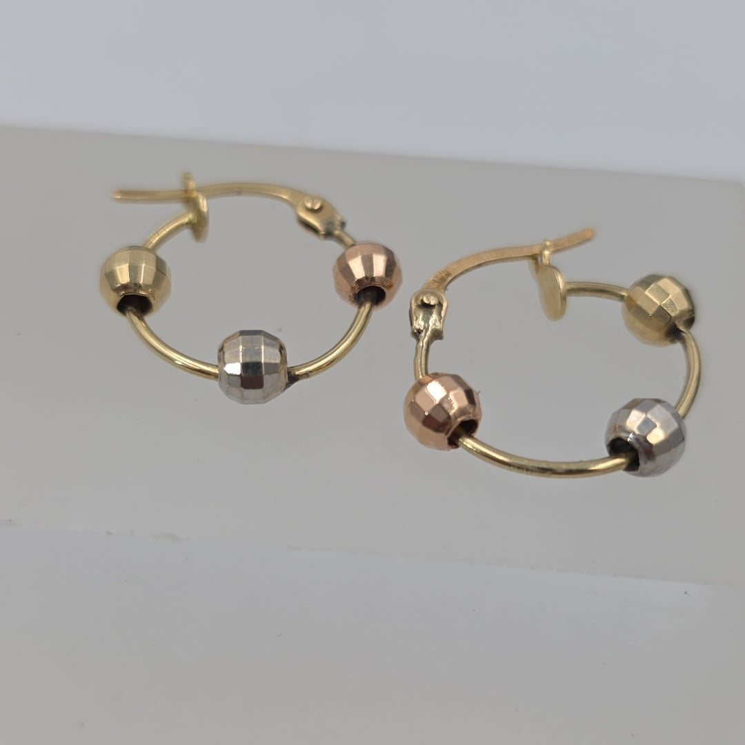 ARRACADAS PAR ORO 14 K 1.5 GRMS (SEMINUEVO)