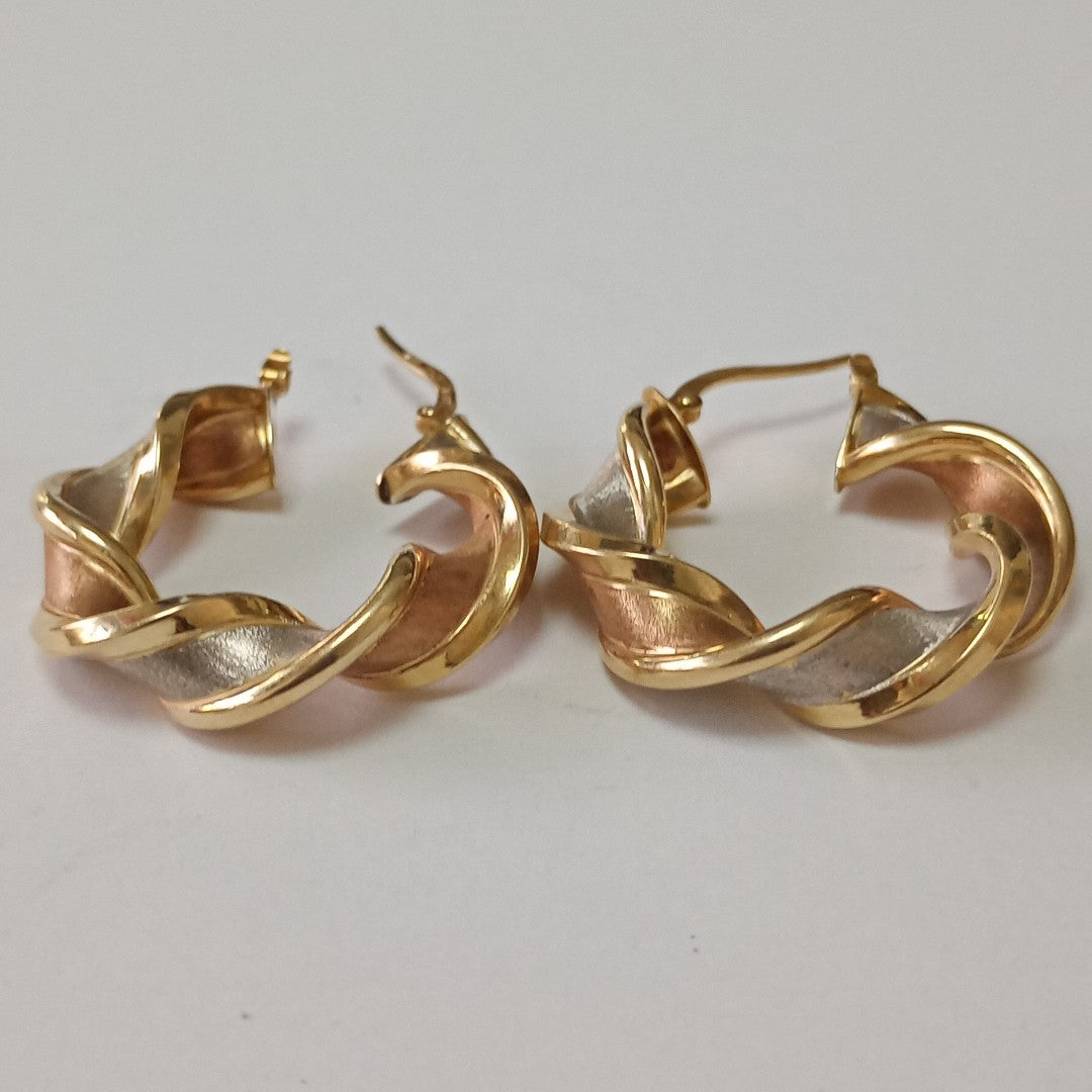 ARRACADAS PAR ORO 14 K 4.7 GRMS (SEMINUEVO)