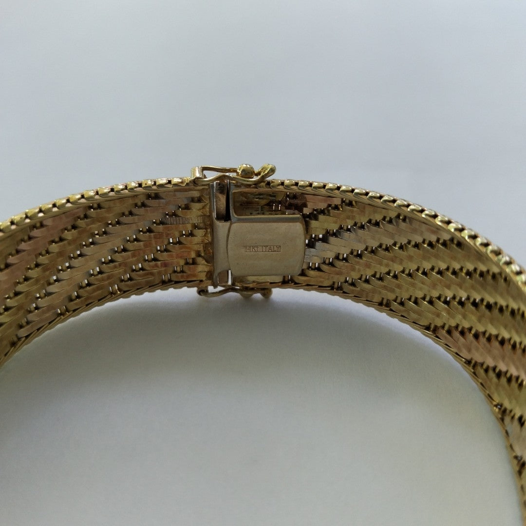BRAZALETE ORO, RODIADO 14 K 31.9 GRMS (SEMINUEVO)