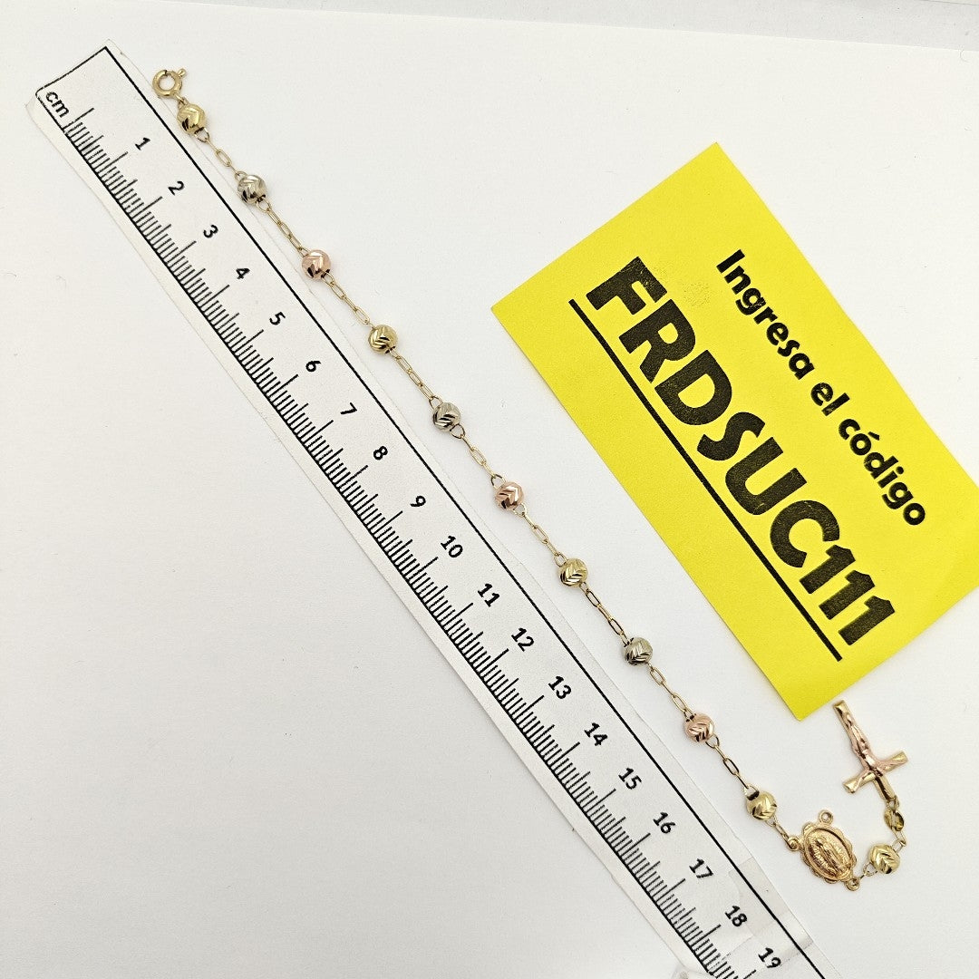 PULSERA ORO COMBINADO 14 K 4.6 GRMS (SEMINUEVO)