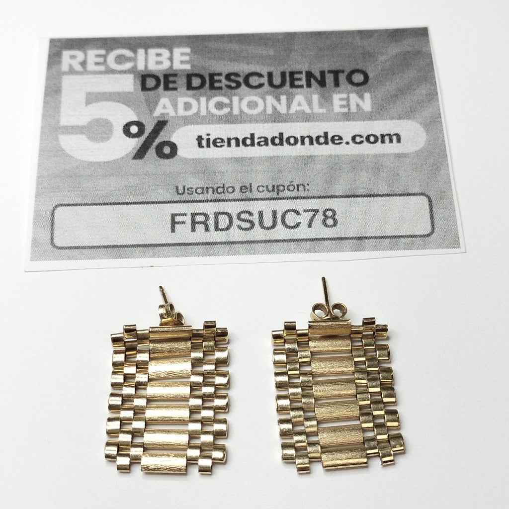 ARETES PAR ORO 14 K 6.2 GRMS (SEMINUEVO)