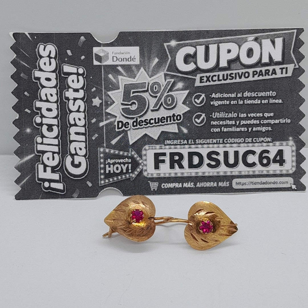 ARETES PAR ORO 10 K 2.6 GRMS (SEMINUEVO)