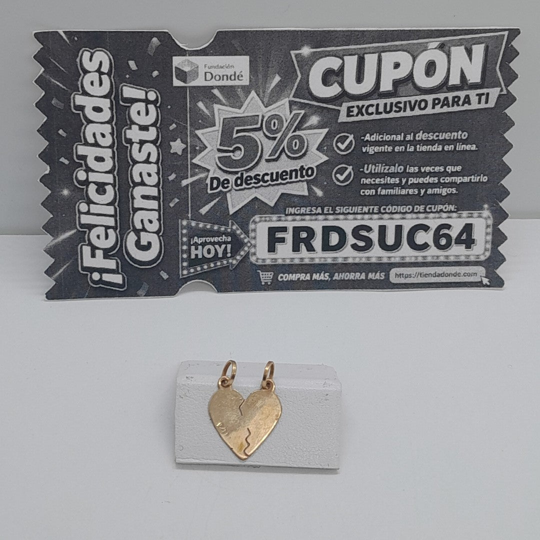 DIJE ORO COMBINADO 14 K 0,90 GRMS (SEMINUEVO)