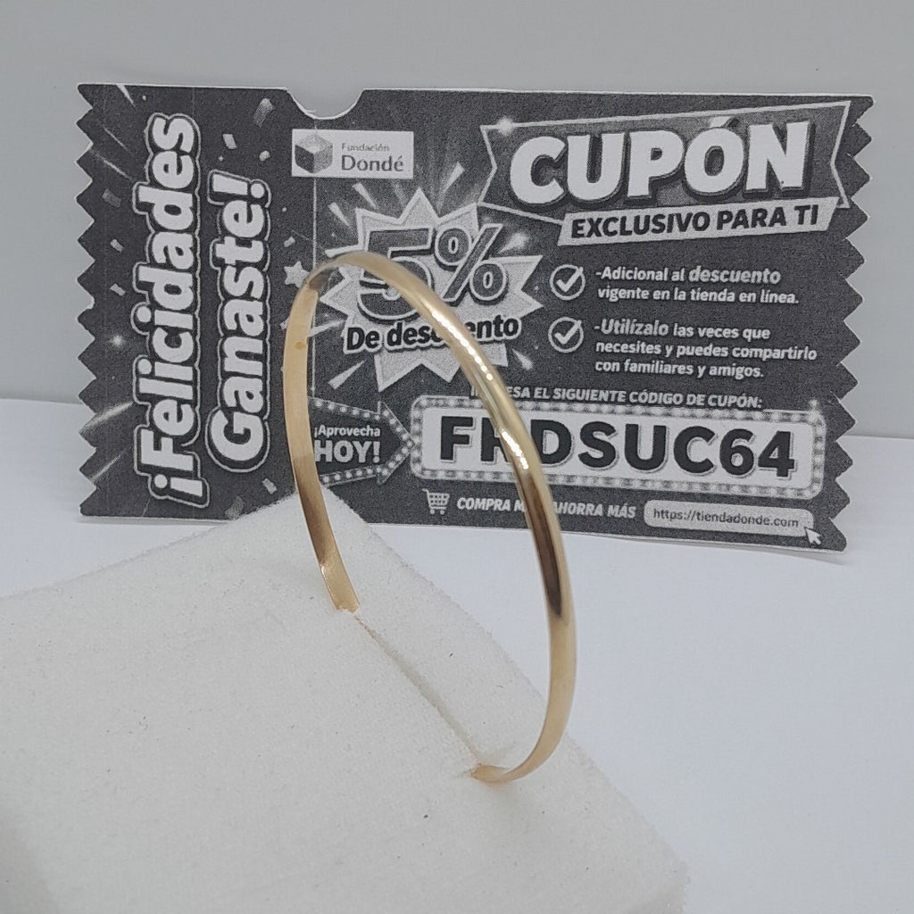 PULSERA RIGIDA ORO 14 K 6,30 GRMS (SEMINUEVO)