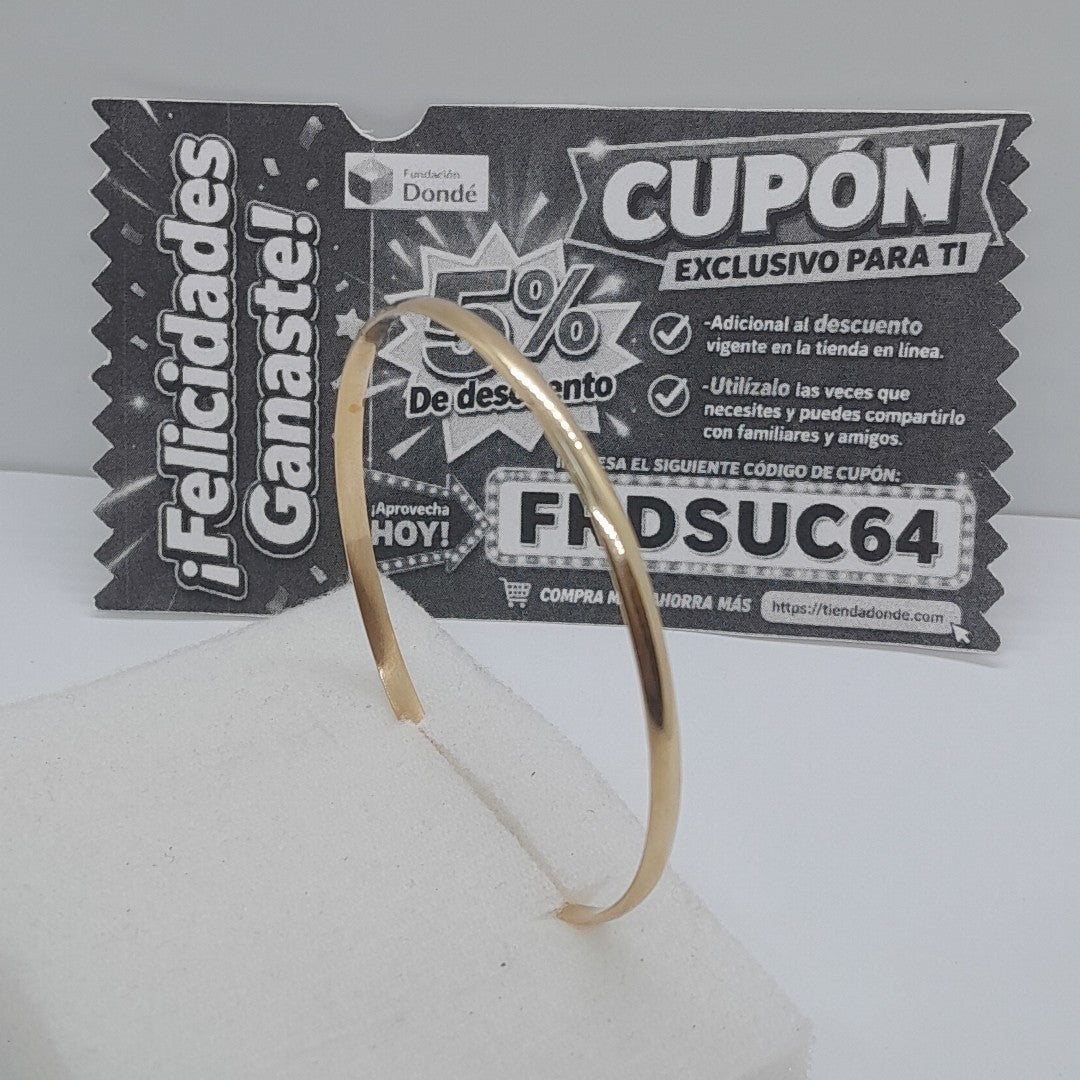 PULSERA RIGIDA ORO 14 K 6,30 GRMS (SEMINUEVO)