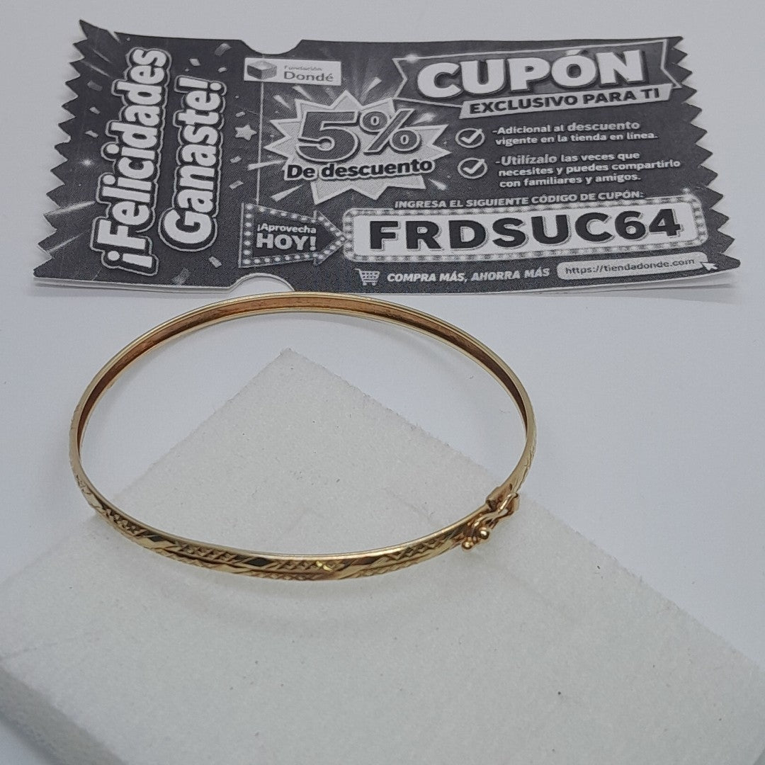 PULSERA RIGIDA ORO 10 K 3 GRMS (SEMINUEVO)
