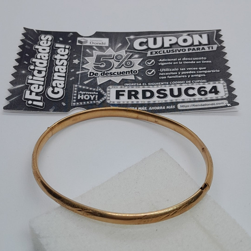PULSERA RIGIDA ORO 14 K 5.8 GRMS (SEMINUEVO)