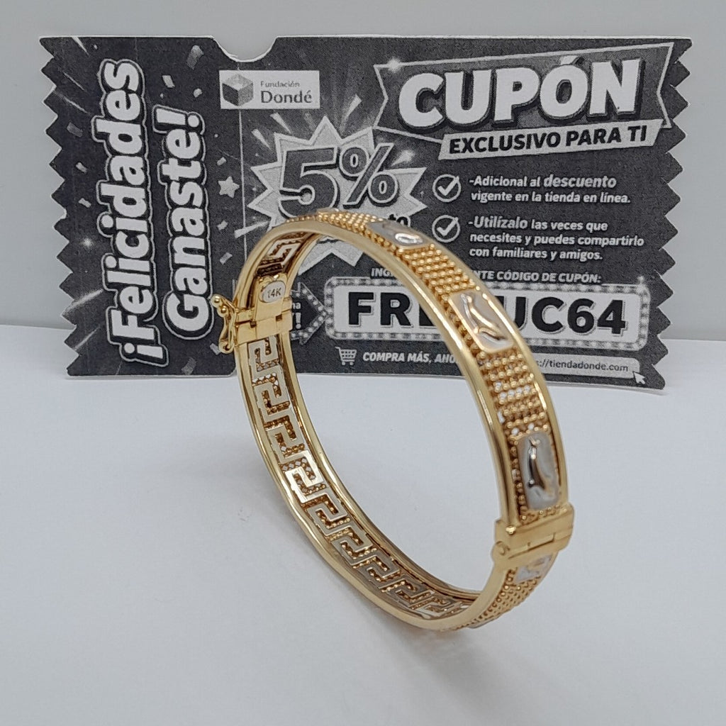PULSERA RIGIDA ORO 14 K 19,20 GRMS (SEMINUEVO)